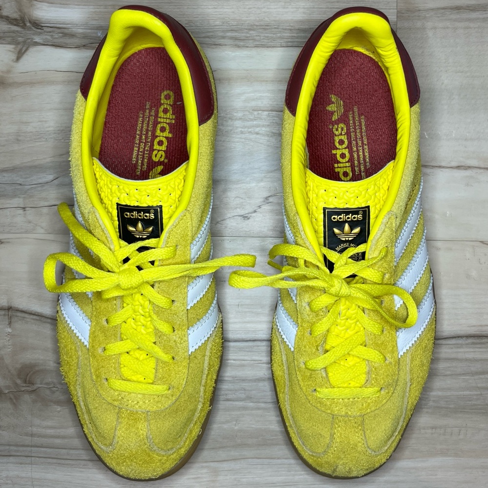adidas Gazelle Yellow Collegiate Burgundy (Size 8.5W)